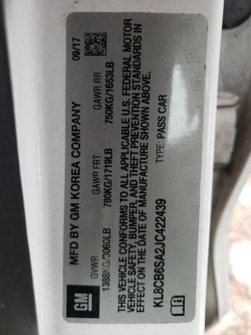 Photo 10 from auction – 2018 CHEVROLET SPARK LS with VIN KL8CB6SA2JC422439