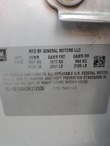Photo 10 from auction – 2013 CHEVROLET MALIBU LS with VIN 1G11B5SA8DF212335