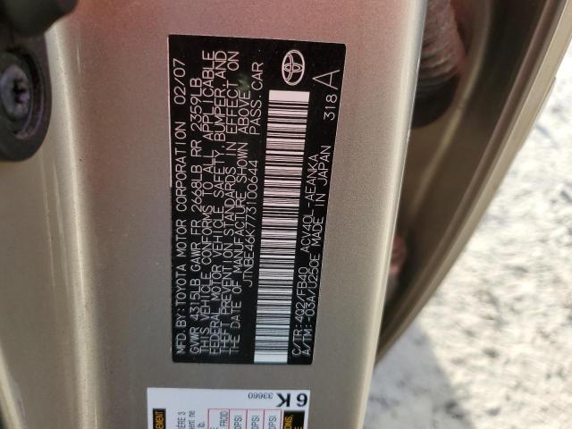 Photo 10 from auction – 2007 TOYOTA CAMRY CE with VIN JTNBE46K773100644