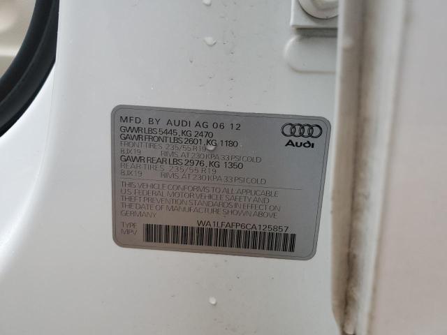 Photo 10 from auction – 2012 AUDI Q5 PREMIUM with VIN WA1LFAFP6CA125857