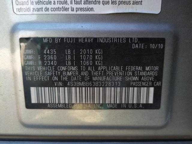 Photo 10 from auction – 2011 SUBARU LEGACY 2.5 with VIN 4S3BMBB63B3228313