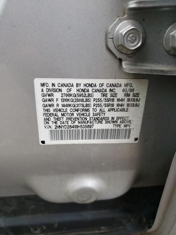 Photo 10 from auction – 2008 ACURA MDX TECHNO with VIN 2HNYD28418H535897