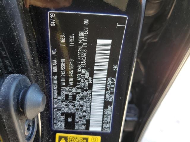 Photo 10 from auction – 2019 TOYOTA HIGHLANDER with VIN 5TDYZRFH9KS332240