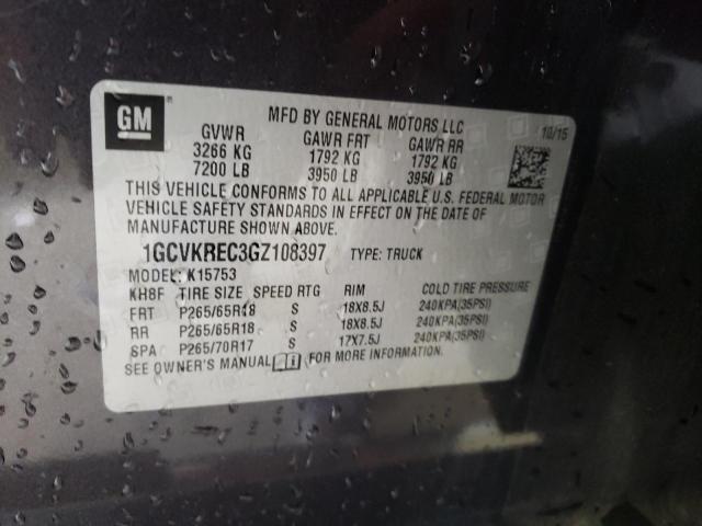 Photo 10 from auction – 2016 CHEVROLET SILVERADO with VIN 1GCVKREC3GZ108397