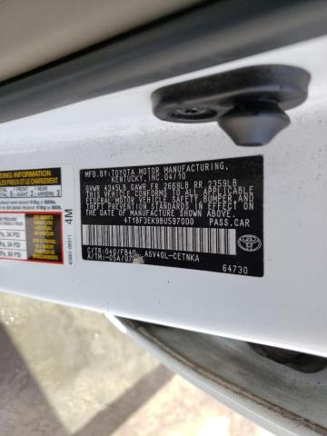 Photo 10 from auction – 2011 TOYOTA CAMRY BASE with VIN 4T1BF3EK9BU597000