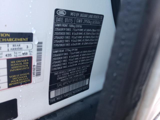Photo 10 from auction – 2015 LAND ROVER RANGE ROVE with VIN SALWR2VF9FA516278