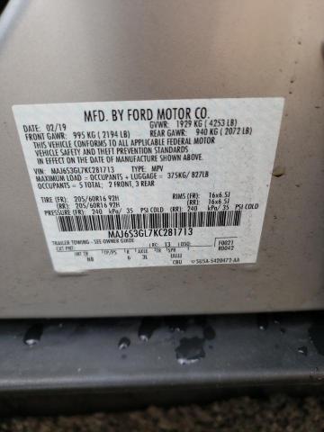 Photo 10 from auction – 2019 FORD ECOSPORT S with VIN MAJ6S3GL7KC281713