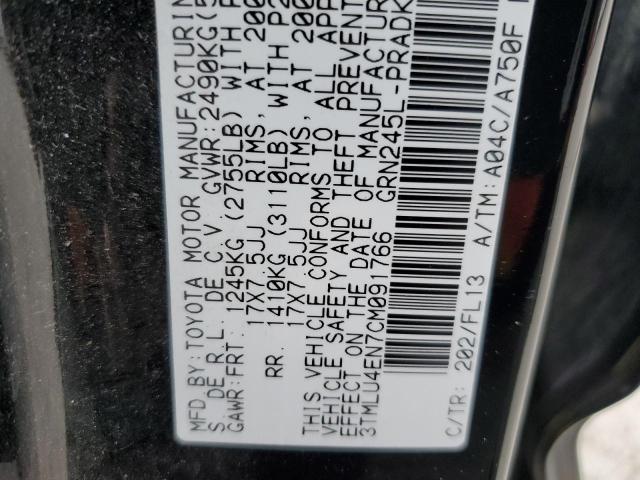 Photo 10 from auction – 2012 TOYOTA TACOMA DOU with VIN 3TMLU4EN7CM091766
