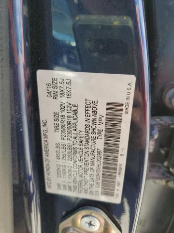 Photo 10 from auction – 2017 ACURA RDX TECHNO with VIN 5J8TB3H5XHL002987