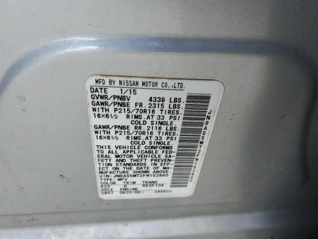 Photo 10 from auction – 2015 NISSAN ROGUE SELE with VIN JN8AS5MT2FW152680