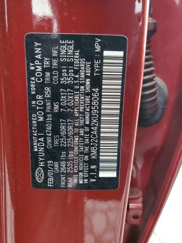 Photo 10 from auction – 2019 HYUNDAI TUCSON SE with VIN KM8J2CA42KU958064