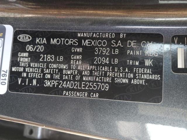 Photo 10 from auction – 2020 KIA FORTE FE with VIN 3KPF24AD2LE255709