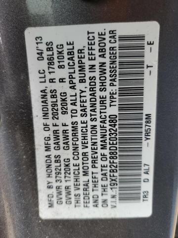 Photo 10 from auction – 2013 HONDA CIVIC EX with VIN 19XFB2F88DE032480