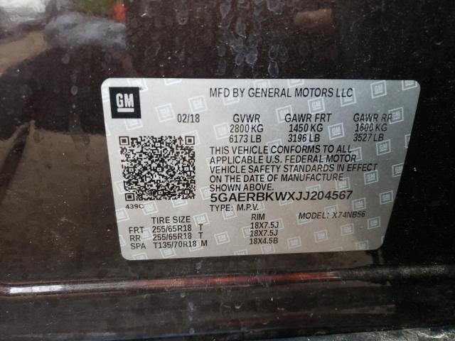 Photo 10 from auction – 2018 BUICK ENCLAVE ES with VIN 5GAERBKWXJJ204567