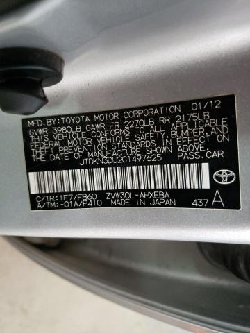 Photo 10 from auction – 2012 TOYOTA PRIUS with VIN JTDKN3DU2C1497625