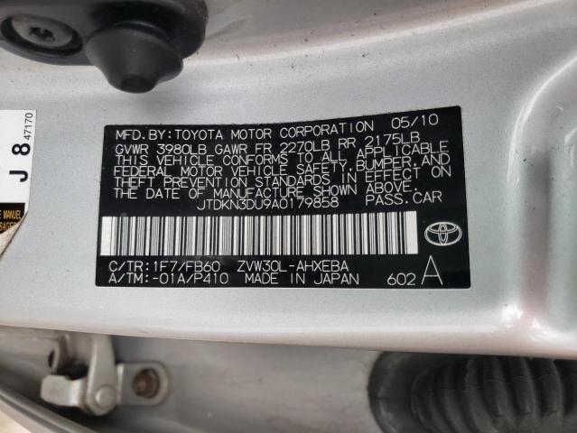 Photo 10 from auction – 2010 TOYOTA PRIUS with VIN JTDKN3DU9A0179858