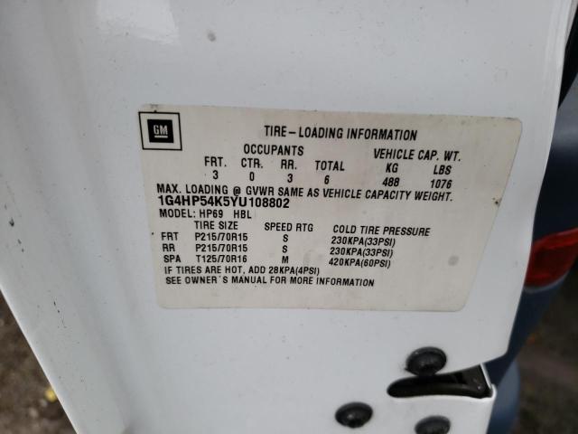 Photo 10 from auction – 2000 BUICK LESABRE CU with VIN 1G4HP54K5YU108802