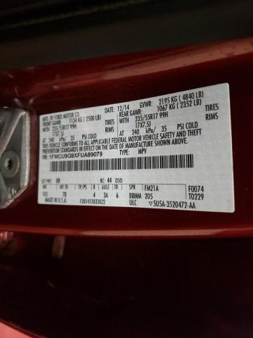 Photo 10 from auction – 2015 FORD ESCAPE SE with VIN 1FMCU9G9XFUA89079