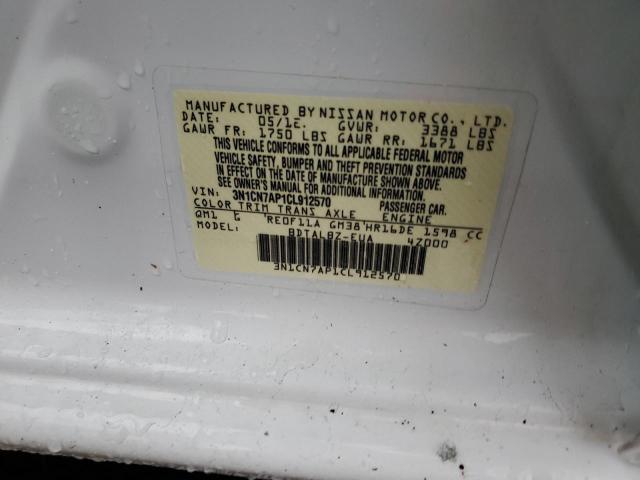 Photo 10 from auction – 2012 NISSAN VERSA S with VIN 3N1CN7AP1CL912570