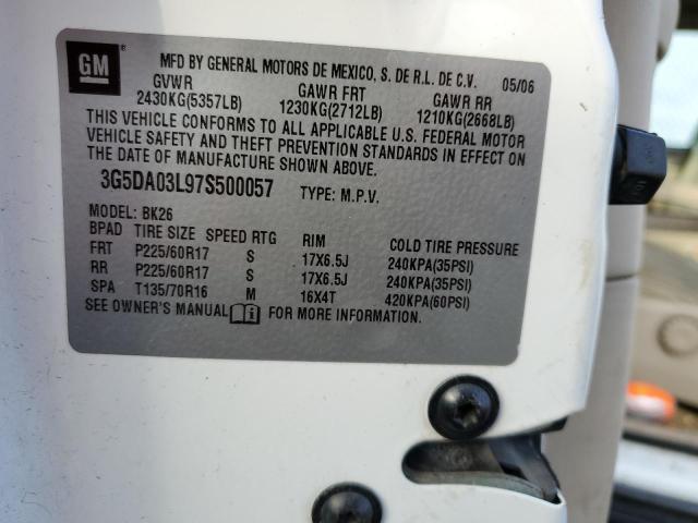 Photo 10 from auction – 2007 BUICK RENDEZVOUS with VIN 3G5DA03L97S500057