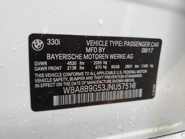 Photo 10 from auction – 2018 BMW 330 I with VIN WBA8B9G53JNU57518