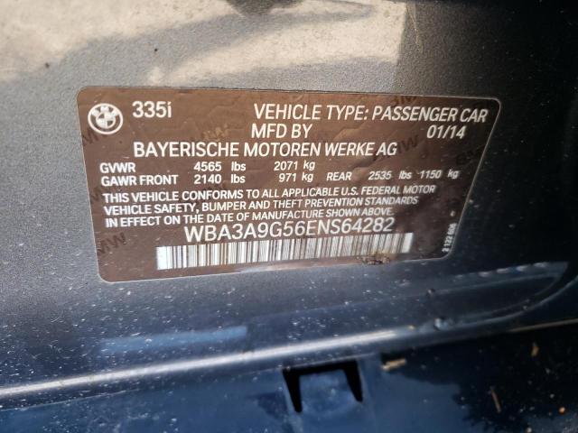 Photo 10 from auction – 2014 BMW 335 I with VIN WBA3A9G56ENS64282