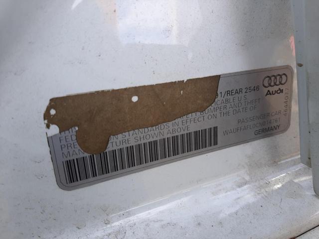 Photo 10 from auction – 2012 AUDI A4 PREMIUM with VIN WAUFFAFL0CN014761