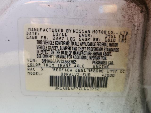 Photo 10 from auction – 2012 NISSAN SENTRA 2.0 with VIN 3N1AB6AP7CL663752