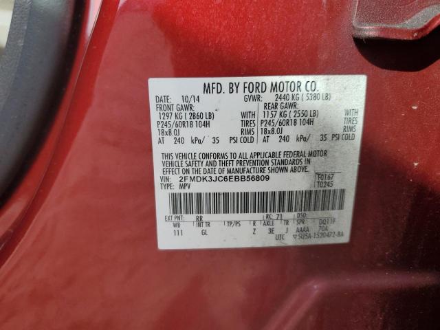 Photo 10 from auction – 2014 FORD EDGE SEL with VIN 2FMDK3JC6EBB56809