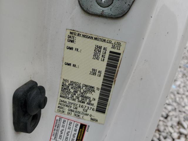 Photo 10 from auction – 2012 NISSAN ALTIMA S with VIN 1N4AL2EP3CC167376