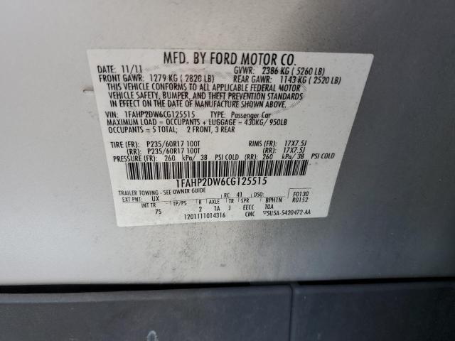 Photo 10 from auction – 2012 FORD TAURUS SE with VIN 1FAHP2DW6CG125515