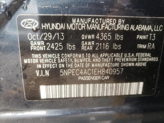 Photo 10 from auction – 2014 HYUNDAI SONATA SE with VIN 5NPEC4AC1EH840957