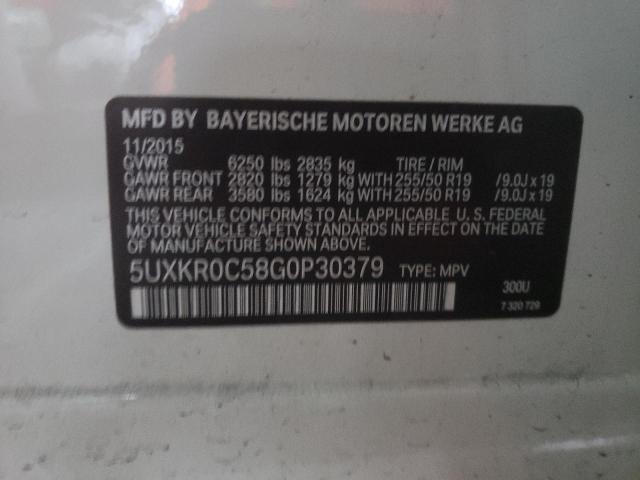 Photo 10 from auction – 2016 BMW X5 XDRIVE3 with VIN 5UXKR0C58G0P30379