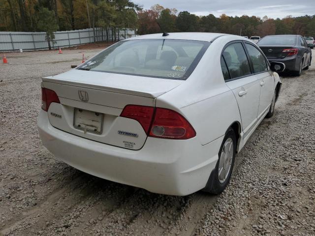 Photo 4 from auction – 2008 HONDA CIVIC HYBR with VIN JHMFA36258S003721