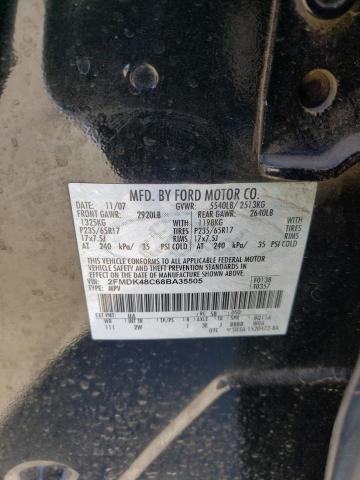 Photo 10 from auction – 2008 FORD EDGE SEL with VIN 2FMDK48C68BA35505