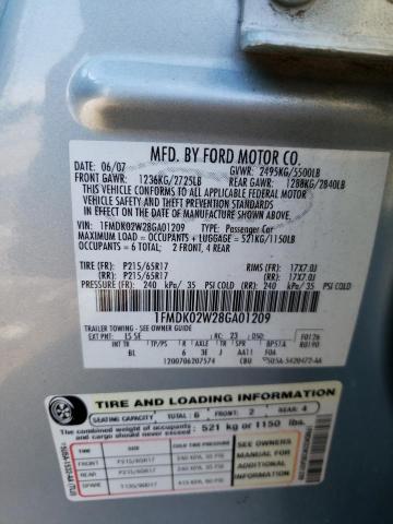 Photo 10 from auction – 2008 FORD TAURUS X S with VIN 1FMDK02W28GA01209