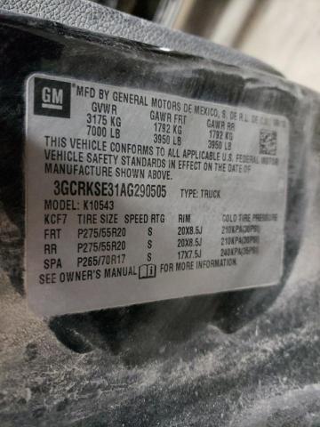 Photo 10 from auction – 2010 CHEVROLET SILVERADO with VIN 3GCRKSE31AG290505