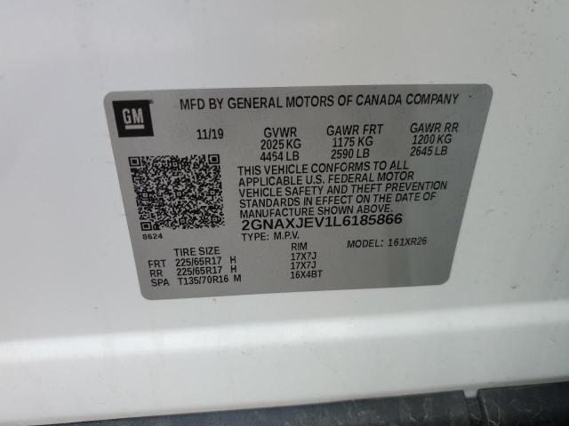 Photo 14 from auction – 2020 CHEVROLET EQUINOX LT with VIN 2GNAXJEV1L6185866