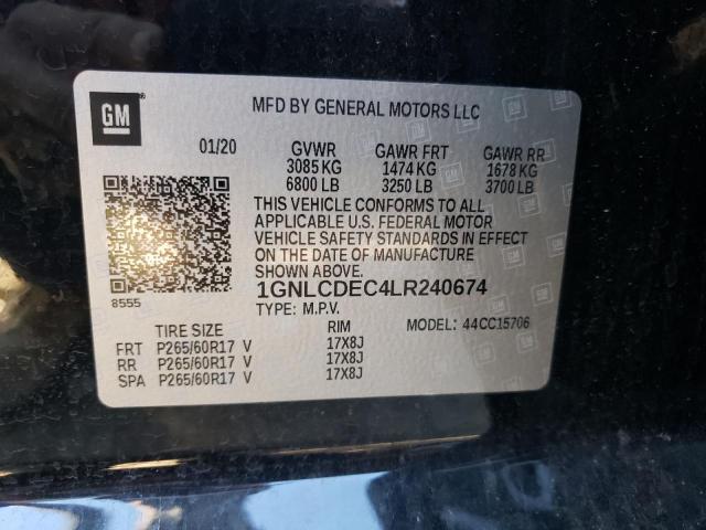 Photo 10 from auction – 2020 CHEVROLET TAHOE with VIN 1GNLCDEC4LR240674