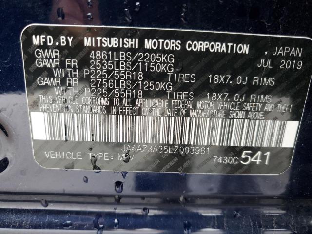 Photo 10 from auction – 2020 MITSUBISHI OUTLANDER with VIN JA4AZ3A35LZ003961
