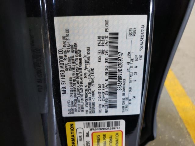 Photo 10 from auction – 2013 FORD FUSION TIT with VIN 3FA6P0K99DR289747