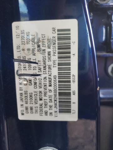 Photo 10 from auction – 2011 ACURA TSX with VIN JH4CW2H68BC000649