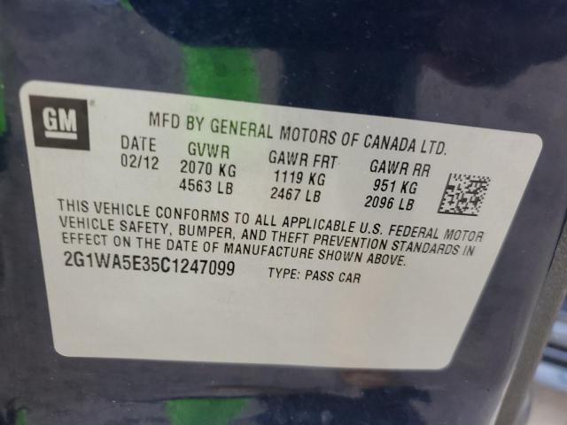 Photo 10 from auction – 2012 CHEVROLET IMPALA LS with VIN 2G1WA5E35C1247099