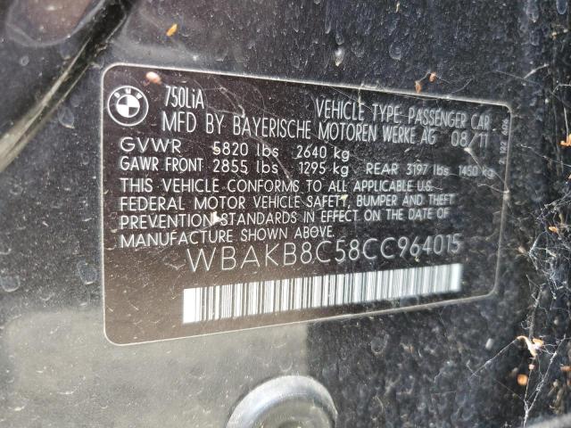 Фото 10 с аукциона – 2012 BMW 750 LI с VIN WBAKB8C58CC964015