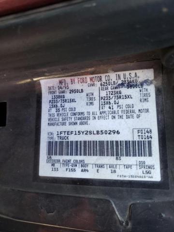Photo 10 from auction – 1995 FORD F150 with VIN 1FTEF15Y2SLB50296