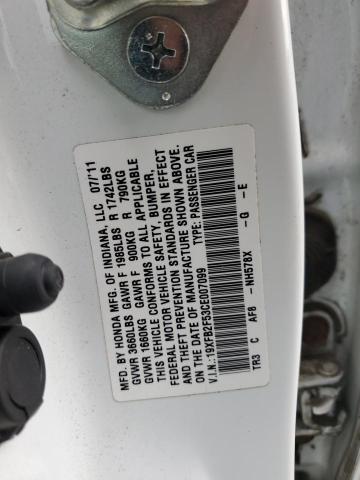 Photo 10 from auction – 2012 HONDA CIVIC LX with VIN 19XFB2F53CE007099