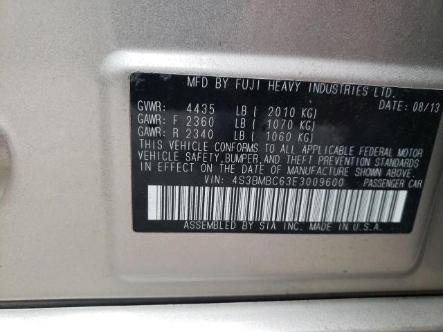 Photo 10 from auction – 2014 SUBARU LEGACY 2.5 with VIN 4S3BMBC63E3009600