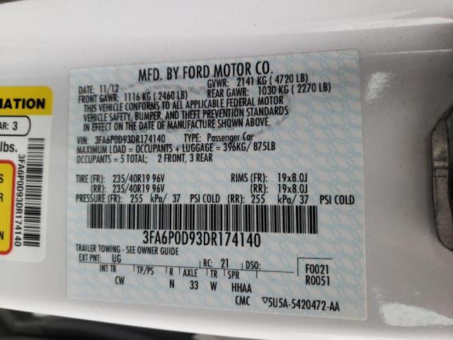 Photo 10 from auction – 2013 FORD FUSION TIT with VIN 3FA6P0D93DR174140