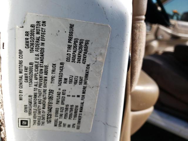 Photo 10 from auction – 2000 GMC SONOMA with VIN 1GTCS1443Y8106739