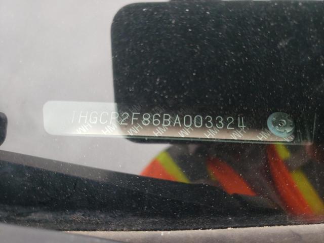 Photo 10 from auction – 2011 HONDA ACCORD EXL with VIN 1HGCP2F86BA003324